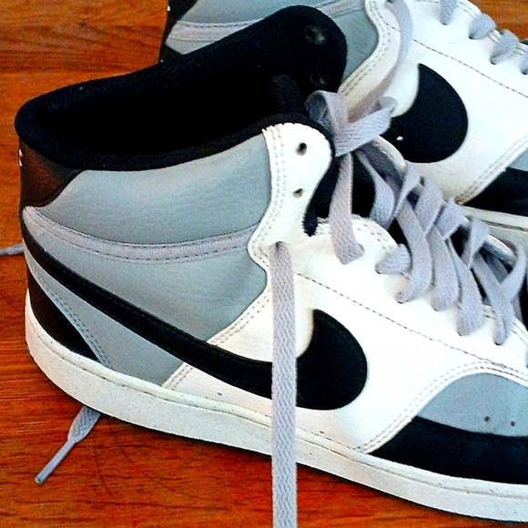 Nike AIRFORCEMen's Black and Gray High-Top Sneakers - Picture 2 of 3